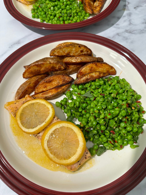 Air fryer lemon butter salmon