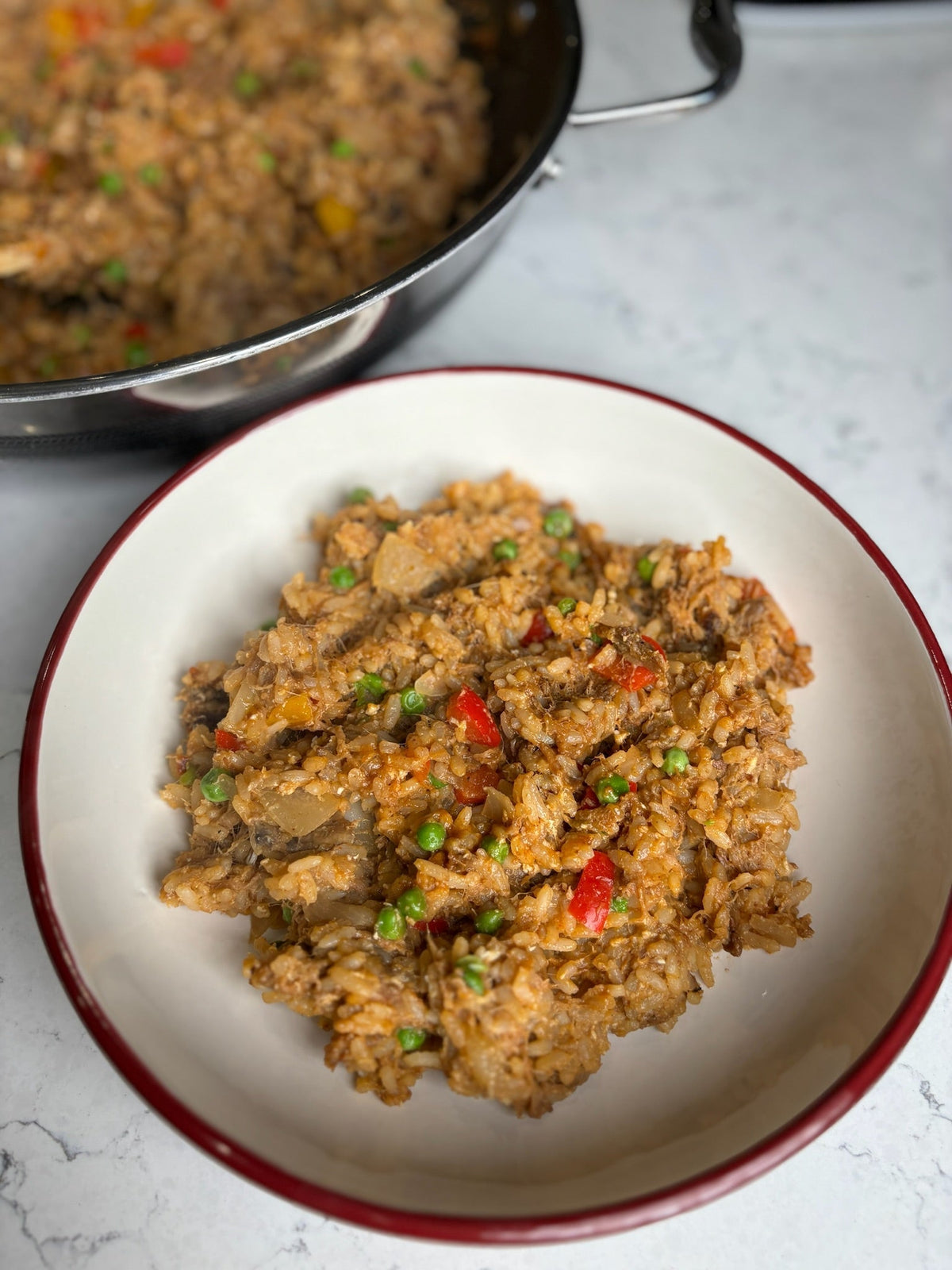 Honey bbq pulled pork fried rice